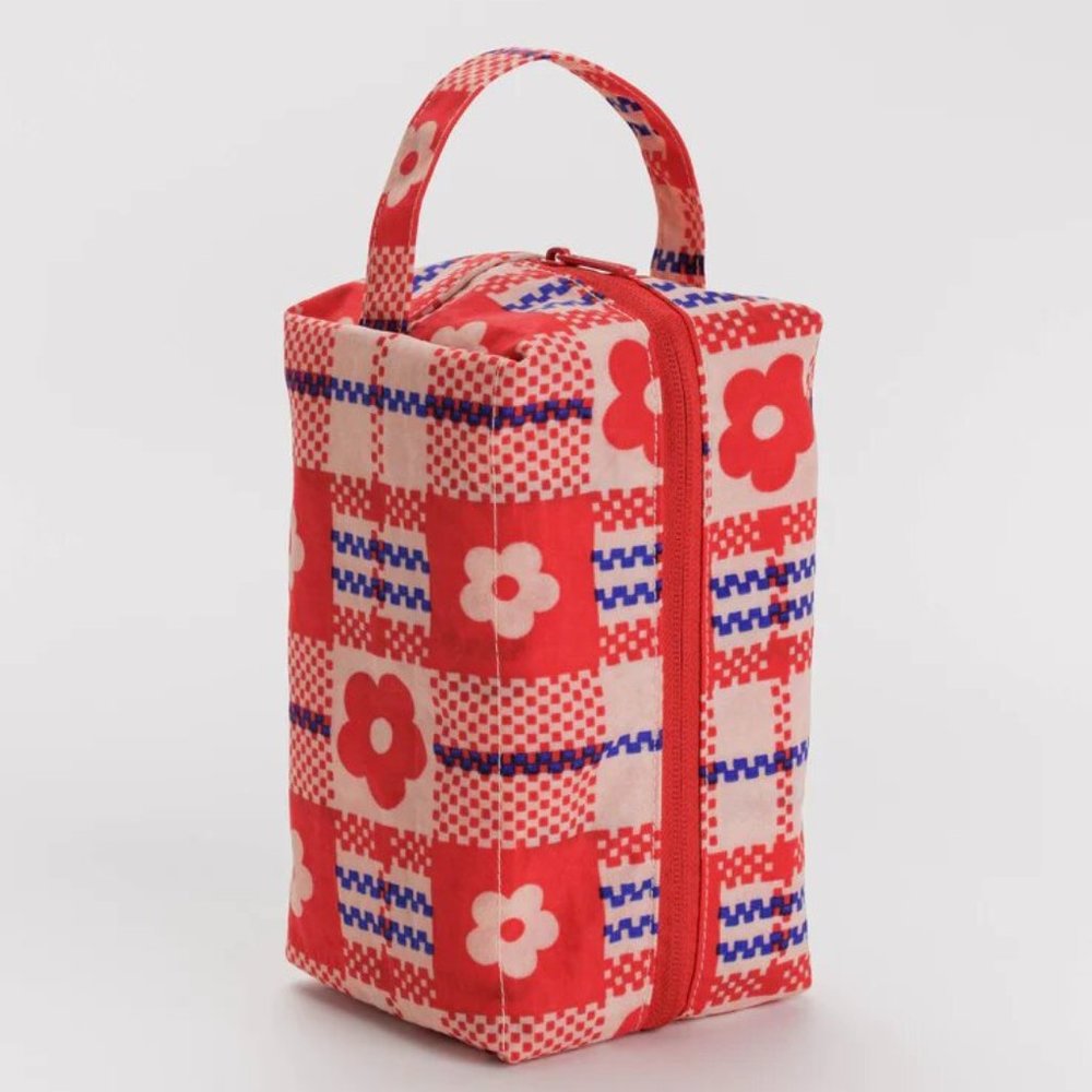 BAGGU x Sandy Liang - Dopp Kit - Flower Market Plaid